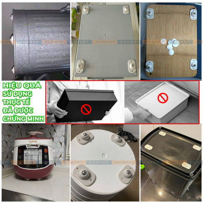 COMBO 4 Bánh Xe Nhựa Inox Di Chuyển Đồ Vật Keo Dán 3M Xoay Linh Hoạt 360° Chịu Tải Lớn