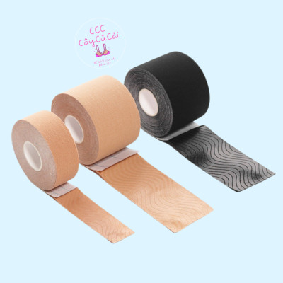 Miếng dán ngực nữ, cuộn băng keo dán ngực 5cm vô hình tiện dụng, tạo khe nâng đỡ vòng 1 chất liệu siêu dính - CCC157