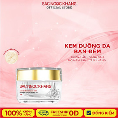 Kem Dưỡng Da Ban Đêm Sắc Ngọc Khang 10g giúp dưỡng da ẩm mịn, tươi sáng và mờ nám - sạm - tàn nhang