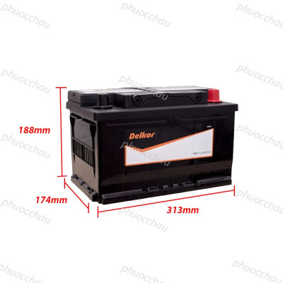 Ắc Quy Delkor  DIN 59043 (12V - 90Ah)