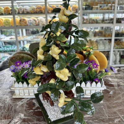 Cây tài lộc thỏi vàng phong thủy đá ngọc hoàng long - Cao 50 cm