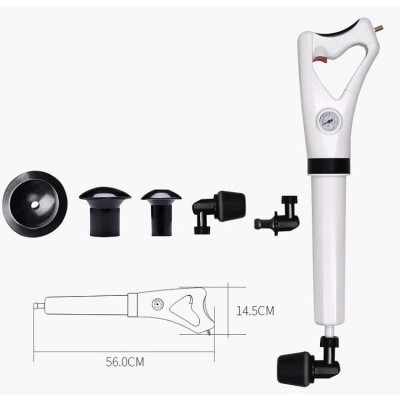 Dụng Cụ Thông tắc Cống, Bồn Cầu Bằng Khí Nén Áp Lực Siêu Mạnh Tặng Kèm Bơm - Hàng Nhập Khẩu