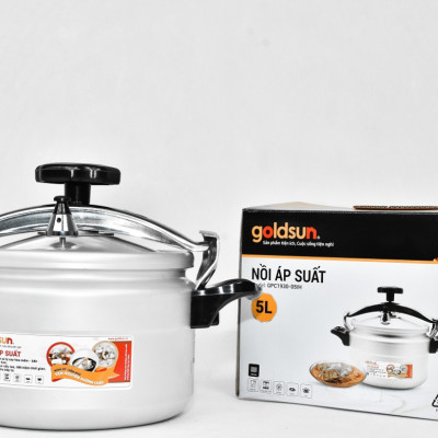 Nồi Áp Suất Nhôm Đáy Từ Goldsun GPC1930-05IH Dung Tích 5 Lít Có Van An Toàn - Hàng Chính Hãng