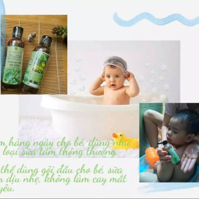 SỮA TẮM LÁ KHỔ QUA RỪNG MẸ KEN -100ML ( Hỗ trợ trị rôm sẩy cho bé ,hăm tả, ngứa da)