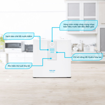 Máy Điện Giải iON Kiềm TRIM ION HYPER - 5 tấm điện cực Titan, Tạo ra 7 loại nước ion, Trimion Hyper - Hàng Chính Hãng