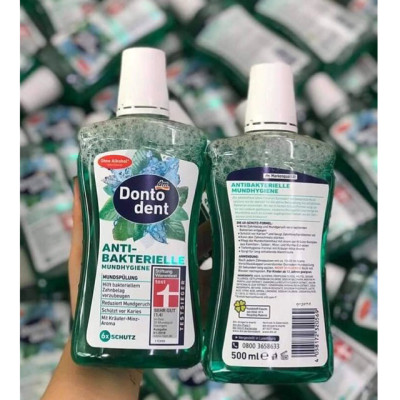 Nước súc miệng Dontodent Đức bảo vệ răng miệng, diệt khuẩn, hơi thở thơm mát 500ml