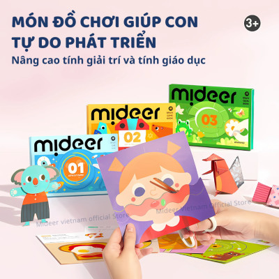 Đồ Chơi Cắt Dán Giấy Thủ Công 3 Cấp Độ cho bé mideer Level Up Let