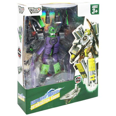 Đồ Chơi Robot Biến Hình Thành Tàu Sân Bay - Vecto VT698B16/GR - Màu Xanh Lá