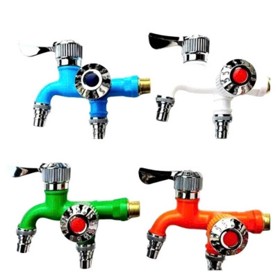 Vòi Nước Đôi Chia 2 Đầu – Van Cổng Xả Riêng Biệt, Chống Gỉ Sét, Bền Bỉ