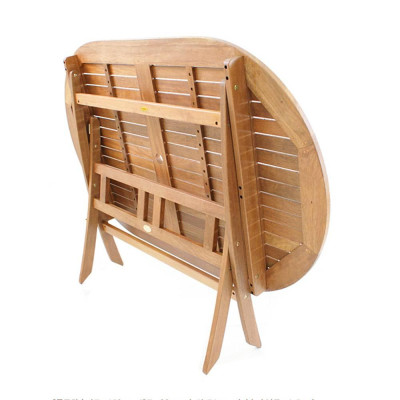 Bộ Bàn Oval Papua 6 Ghế Xếp Sumur IBIE NS4006A (130 x 130 x 72 cm) - Nâu