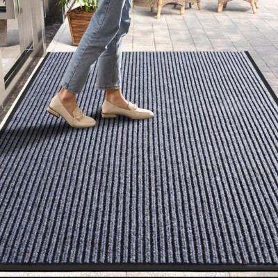 Thảm Chùi Chân chống trượt đế cao su trải sảnh 120cm x180cm - Ghi
