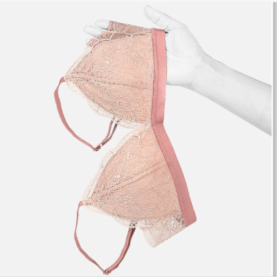  Áo Lót Nữ Không Gọng Viền Ren, Áo Ngực Đệm Mỏng  Hở Lưng Nâng Ngực Cao Cấp Azuno A6915