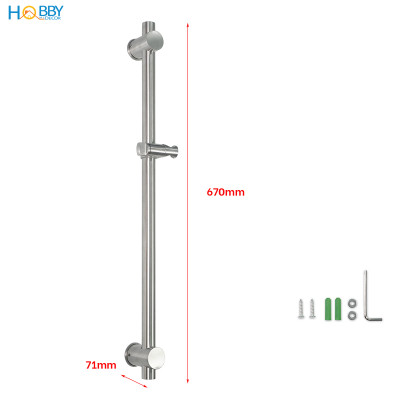 Thanh giá treo tay sen tắm điều chỉnh inox 304 Hobby Home Decor GVST