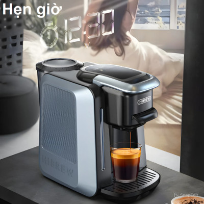 Máy pha cà phê 4 trong 1, Espresso, Viên Nén Nespresso, Nescafe Dolcegusto, Kcup HiBREW H6 - Hàng Chính Hãng