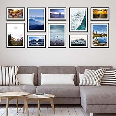 Set 10 Tranh Khung Kính Phong Cảnh 