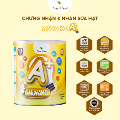 Sữa Công Thức Hạt Thực Vật Hữu Cơ Miwako A+ Vị Vani Hộp 400g x 1 Hộp - Miwako Việt Nam