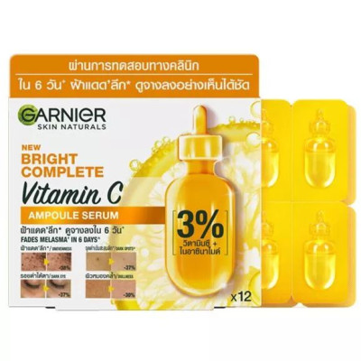 Tinh Chất Cô Đặc Tăng Cường Sáng Da Mờ Thâm Garnier New Bright Complete Vitamin C Ampoule Serum