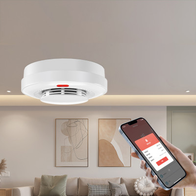 Cảm Biến Báo Khói, Chuông Báo Cháy Thông Minh Linptech Có Wifi Báo Điện Thoại Từ Xa, Không Dây, Hoạt Động Độc Lập