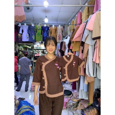 Đồ Lam Đi Chùa #Pháp Phục Phật Giáo#Cổ Tim Nữ s2