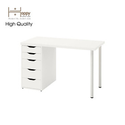 [Happy Home Furniture] LIDA, Bàn làm việc chân sắt - 1 bên ngăn tủ, BAN_020, BAN_021, BAN_022,BAN_023