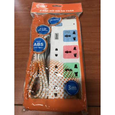 Ổ Cắm Nối Dài Comet CES4433 Dây 3 Mét - Hàng Chính Hãng
