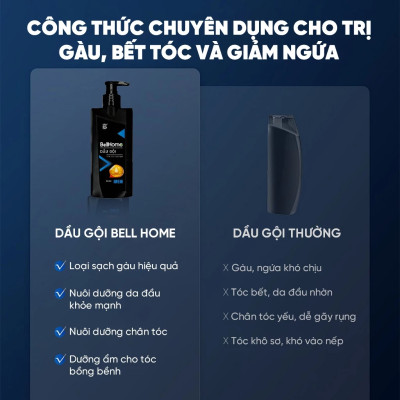 Dầu Gội Nam Công Nghệ Sinh Học Bell Home 300ML - 800ML