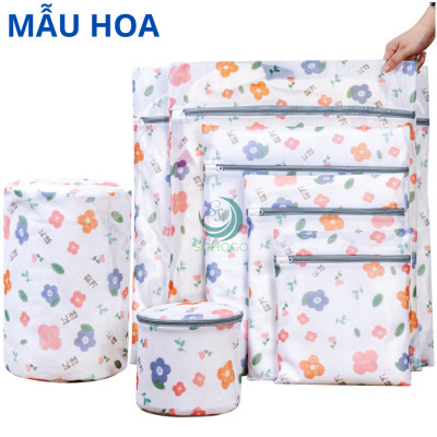 TÚI LƯỚI GIẶT ĐỒ ĐA NĂNG MẪU HOA – 2 LỚP LƯỚI TỔ ONG CAO CẤP TÚI GIẶT ĐỒ MẪU HOA ĐÁNG YÊU – LƯỚI DÀY 2 LỚP