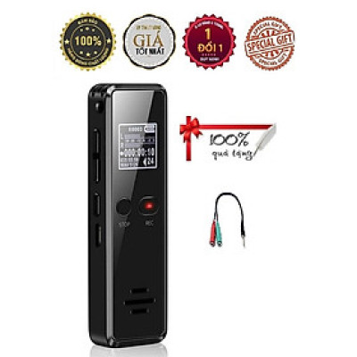 KHUYẾN MÃI KHỦNG, SỐ LƯỢNG CÓ HẠN - ROGTZ - Máy ghi âm cầm tay mini DVR 818 Pin Lithium dung lượng cao Ghi âm 35h Siêu nhỏ Bộ nhớ 8GB Đa chức năng Màn LCD Tương thích nhiều thiết bị Mic kép Chống ồn chủ động Hàng Chính Hãng