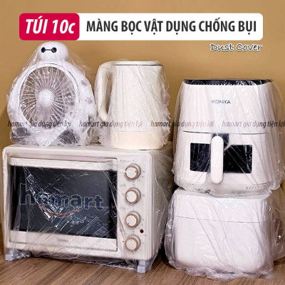 Túi 10 Màng Bọc Phủ Đồ Gia Dụng Chống Bụi Bọc Lồng Quạt Nồi Cơm Điện Lò Vi Sóng Bảo Quản Tiện Lợi
