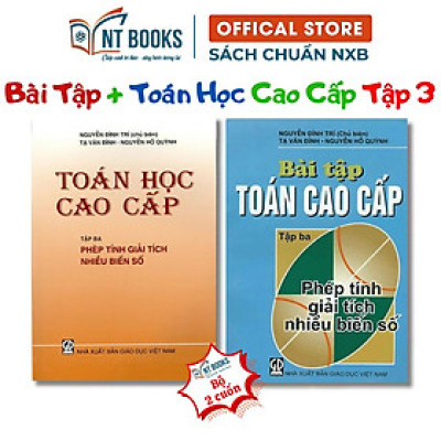 Sách - Bộ Toán Học Cao Cấp Và Bài Tập Toán Cao Cấp Tập 3 - Phép Tính Giải Tích Nhiều Biến Số - KHỔ NHỎ - NXB Giáo Dục-HV