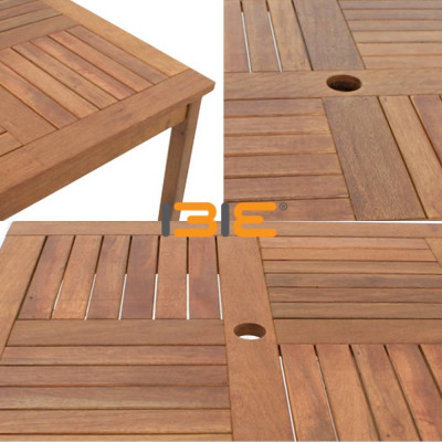 Bàn Vuông Maluku IBIE NT3013 (70 x 70 x 72 cm) - Nâu