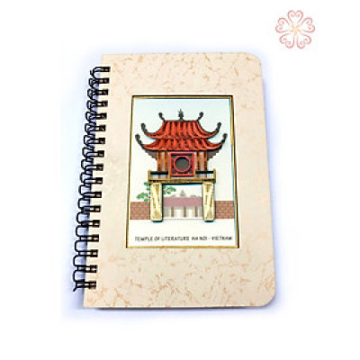 Sổ tay giấy xoắn nghệ thuật Văn Miếu Quốc Tử Giám size 10.7x16cm
