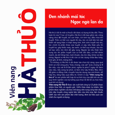 Hà Thủ Ô Đỏ Giúp Bổ Huyết Việt, giúp Đen Râu Tóc, Hộp 30v