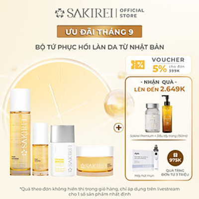 Bộ 4 sản phẩm chăm sóc phục hồi da Sakirei NMN Revitalize từ Nhật Bản