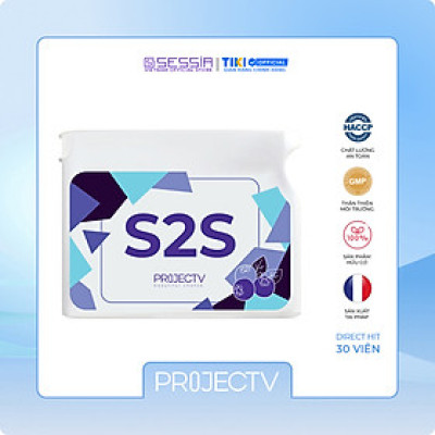 Thực Phẩm Sức Khỏe S2S Direct Hit - Thị Lực Tối Đa - PROJECT V - Hộp 30 Viên - Xuất xứ Pháp, Hàng Chính Hãng