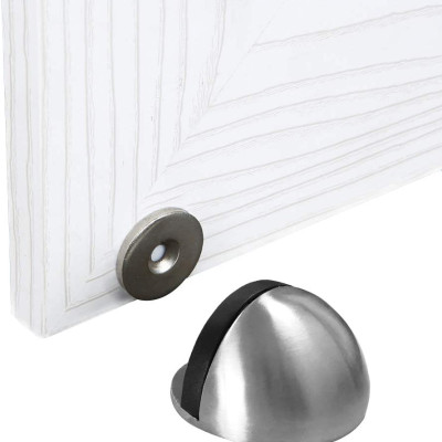 Chặn Cửa Bán Nguyệt Có Nam Châm, Chống Va Đập Cánh Cửa Với Tường, Loại Gắn Sàn Sử Dụng Miếng Dán 3M, Nhiều Màu. TakyHome 1200