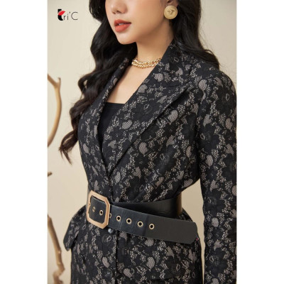 Bộ vest ren quần short đen Tri