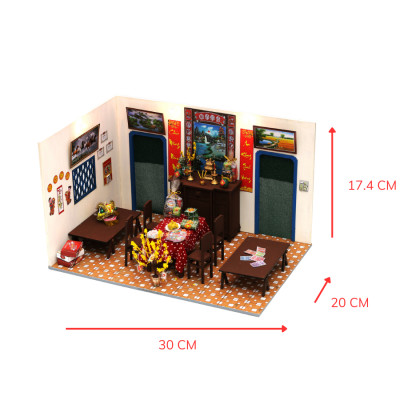 MÔ HÌNH TỰ LẮP RÁP DIY TẾT SÀI GÒN XƯA TÍ HON - TẾT SUM VẦY - TX06