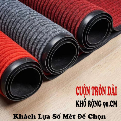 Thảm chùi chân dành cho gia đình nhà hàng khách sạn đế cao su chống trượt mặt thảm sợi len tổng hợp dạng sọc Stripmate Màu Xám đen & đổ đun