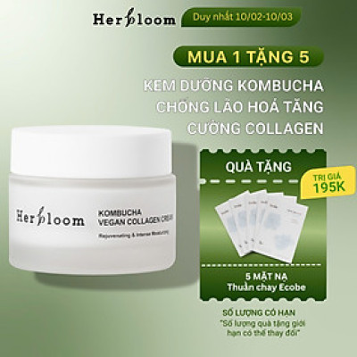 Kem Dưỡng Herbloom Thuần Chay Organic Kombucha Vegan Collagen Cream 60G