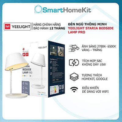 Đèn Ngủ Thông Minh Kiêm Sạc Không Dây Yeelight Staria Pro YLCT03YL – Hỗ Trợ Cho Apple Homekit - Hàng Chính Hãng