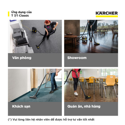 [Sản xuất Châu Âu] Máy hút bụi khô công nghiệp Karcher T 7/1 Classic - Hàng chính hãng
