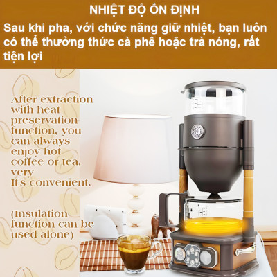 Máy pha cà phê, trà Drip cao cấp - Dòng máy chuyên nghiệp. Thương hiệu Đài Loan Wing Kwong cao cấp WCM-720. HÀNG CHÍNH HÃNG
