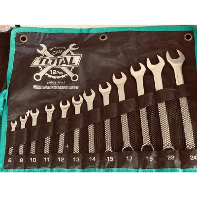 BỘ CỜ LÊ VÒNG MIỆNG 12 CHI TIẾT 6-32MM TOTAL THT1022122 - HÀNG CHÍNH HÃNG