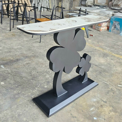 Bàn console DOULUCK mặt đá chân sắt Juno sofa CSTCT070 120x30x75 cm nhiều màu lựa chọn