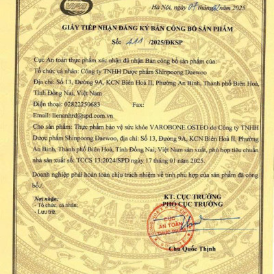 [Hộp 60 Viên] Viên Uống VAROBONE OSTEO Hỗ Trợ Cải Thiện Loãng Xương - SHINPOONG PHARMA