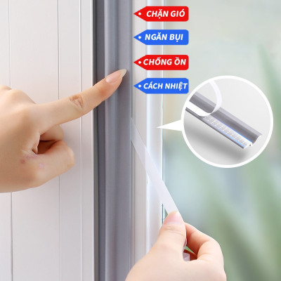 Ron Chặn Khe Cửa, Cuộn Dài 3met, Ron Dán Chân Cửa, Chặn Khe Cửa, Cách Âm, Ngăn Gió, Bụi, Côn Trùng, Hàng Nhập Khẩu