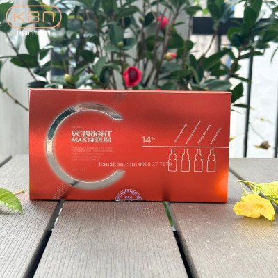 Bộ 4 Chai Serum Vitamin C - VC BRITGH MAX SERUM - 1 Bộ Tặng 50g Mặt Nạ Dẻo - Làm Sáng Da, Dưỡng Da, Mờ Thâm, Mờ Nếp Nhăn (Hàng Chính Hãng)