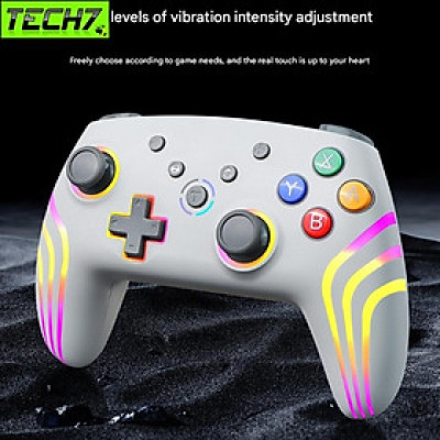 Gamepad tay game Không dây Bluetooth SZ93 led RGB Đa kết nối cho máy tính, laptop, smartphone hàng nhập khẩu