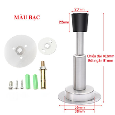 Chặn Cửa Lò Xo Chống Va Đập Cửa KUNBE Kèm Đệm Cao Su Giảm Chấn, Chống Sập Cửa